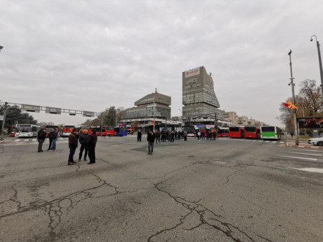 Протест на приватните превозници, Скопје делумно блокирано