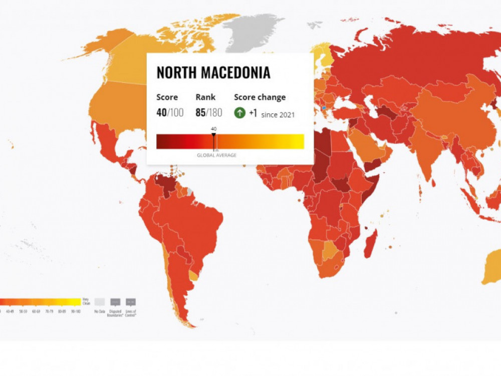 Транспаренси Интернешнл: Македонија на 85 место според индексот на корупција