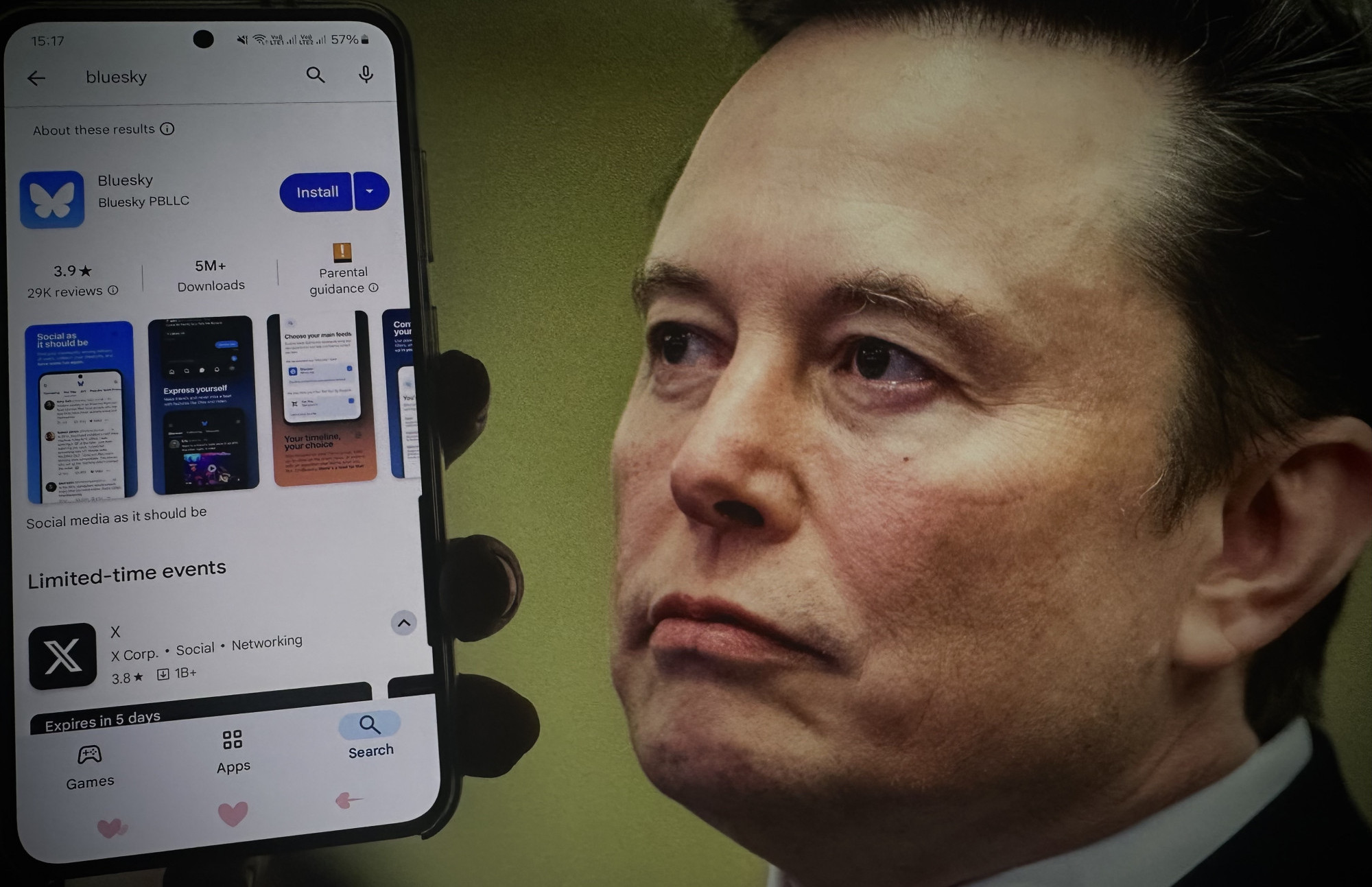 Блускај против X на Маск: Кој победува?